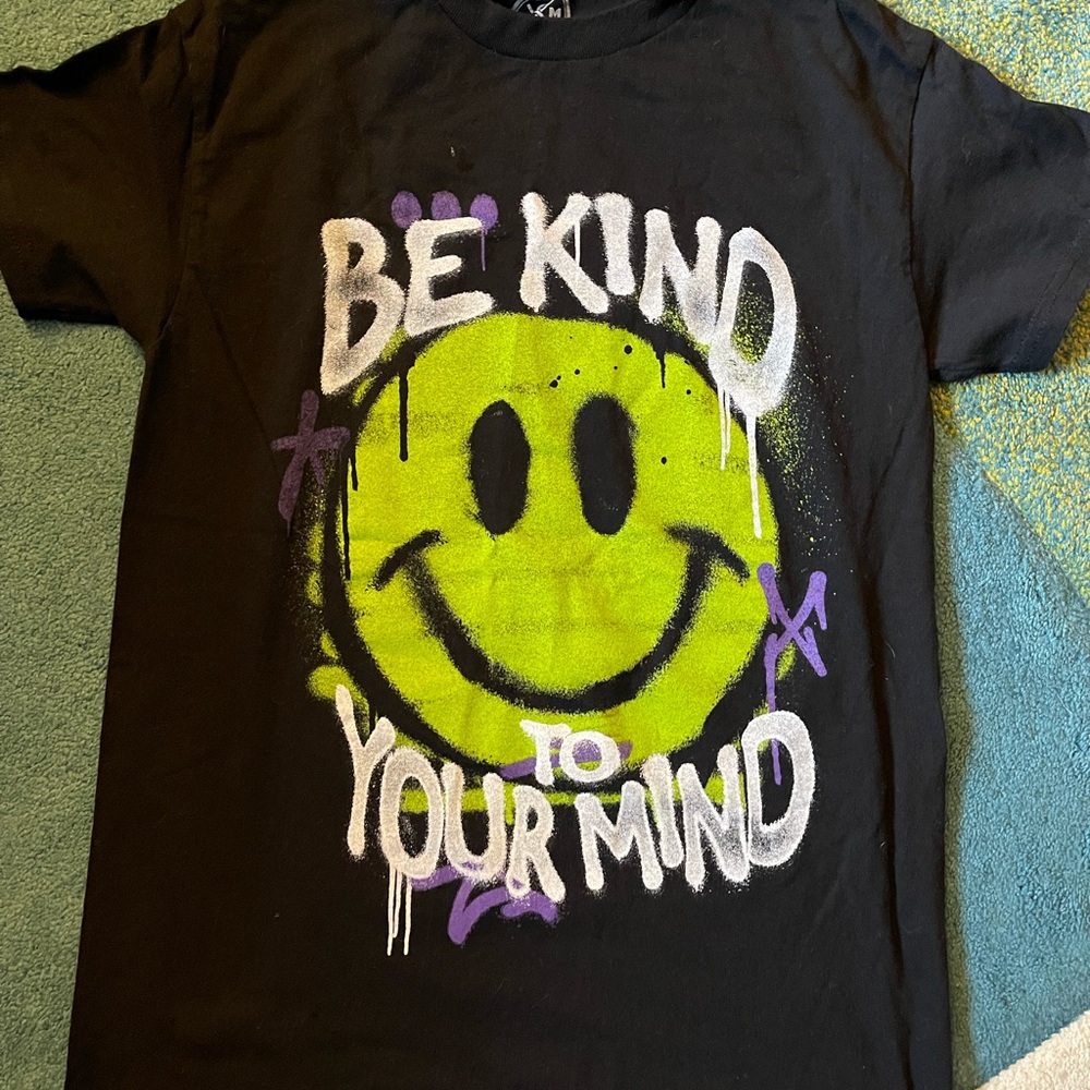 Black and Green Graphic Kids T-Shirt